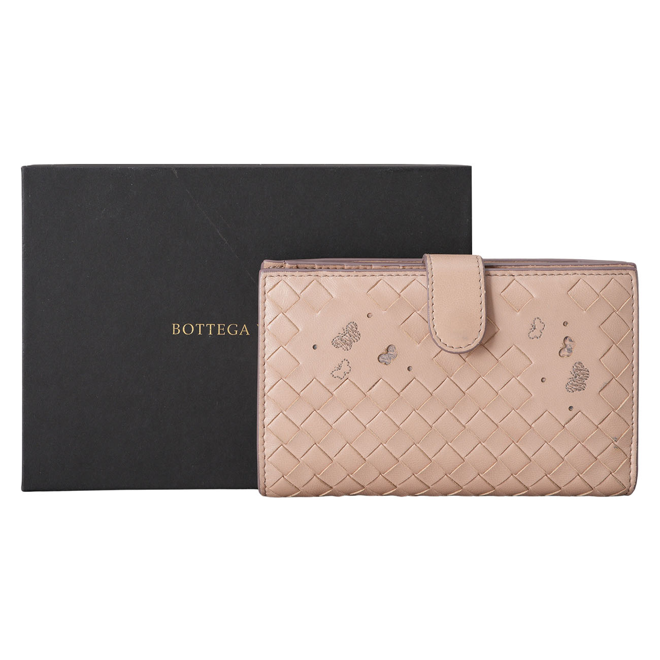 BOTTEGA VENETA(USED)보테가베네타 인트레치아토 중지갑